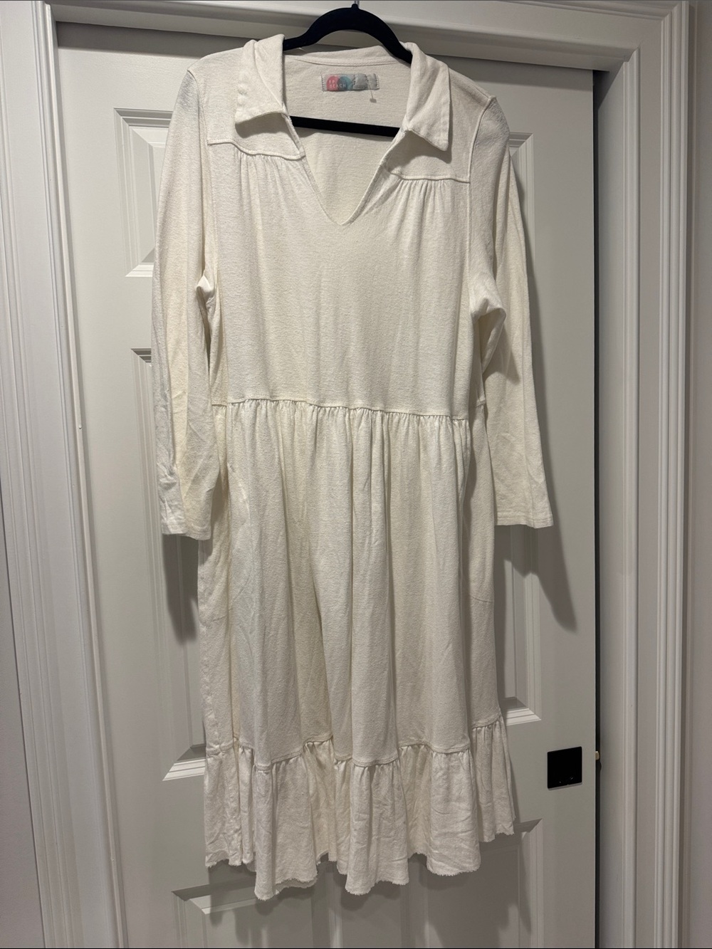 Free People Beach Collared Tiered Midi Dress